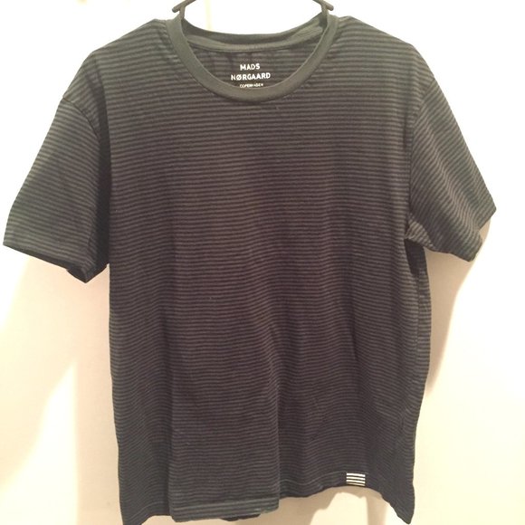 Men's Green Striped T-Shirt - Picture 1 of 2